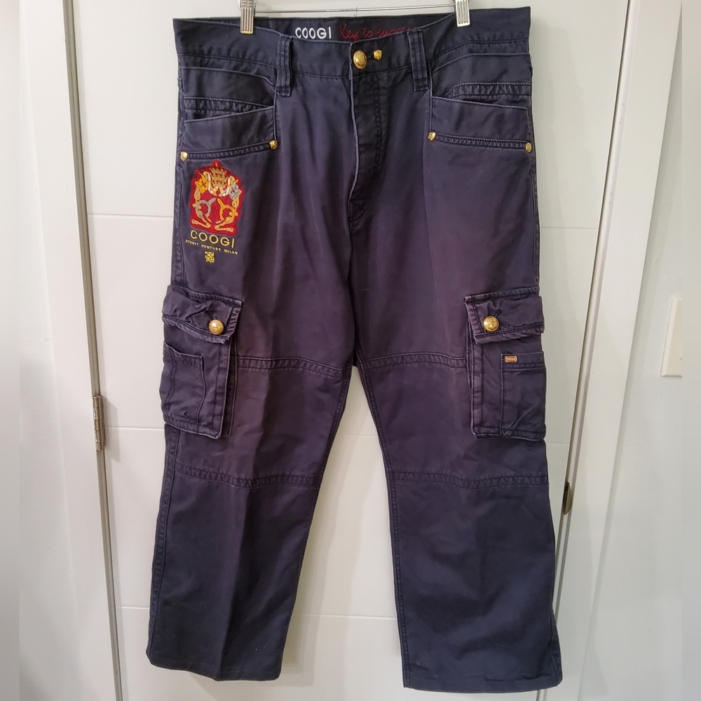 Coogi Embroidered Cargo Pants Size 38/28